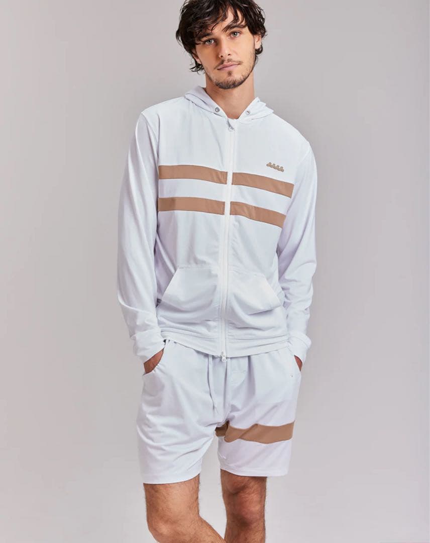 KYKMムータマリン ラッシュパーカー　水着 セットアップ白 BANDEL（バンデル） × muta ムータ マリン コラボ フーディー パーカー