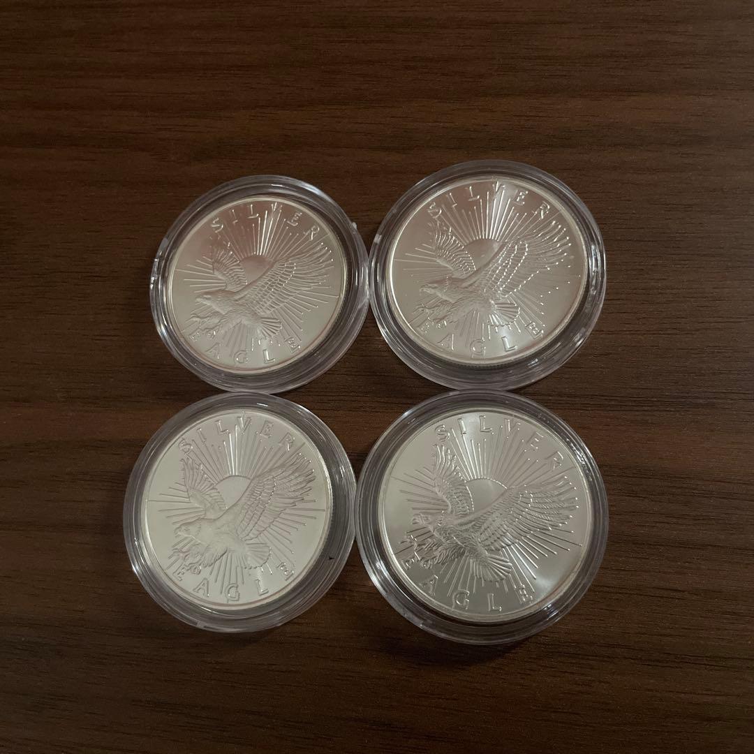 サンシャインミント・イーグルの1オンス銀貨4枚セット