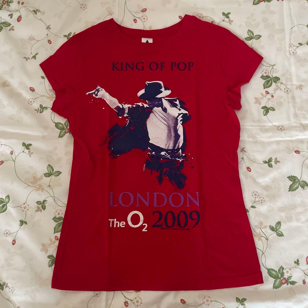 マイケルジャクソン 2009 ロンドン Tシャツ Sサイズ レッド - メルカリ