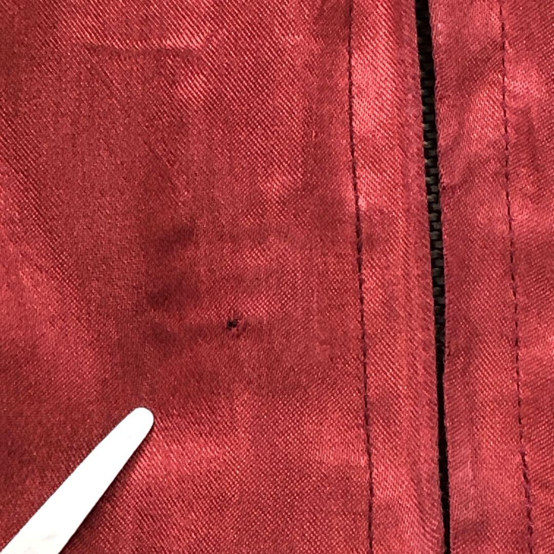 80s PINK DRAGON スカジャン ロゴ刺繍 龍 赤　ボルドー FDC