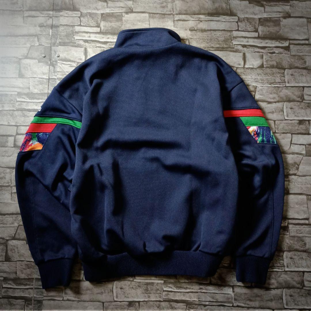 美品80ｓ90ｓ☆デサントアディダスジャージセットアップ 刺繍ロゴ 3ライン