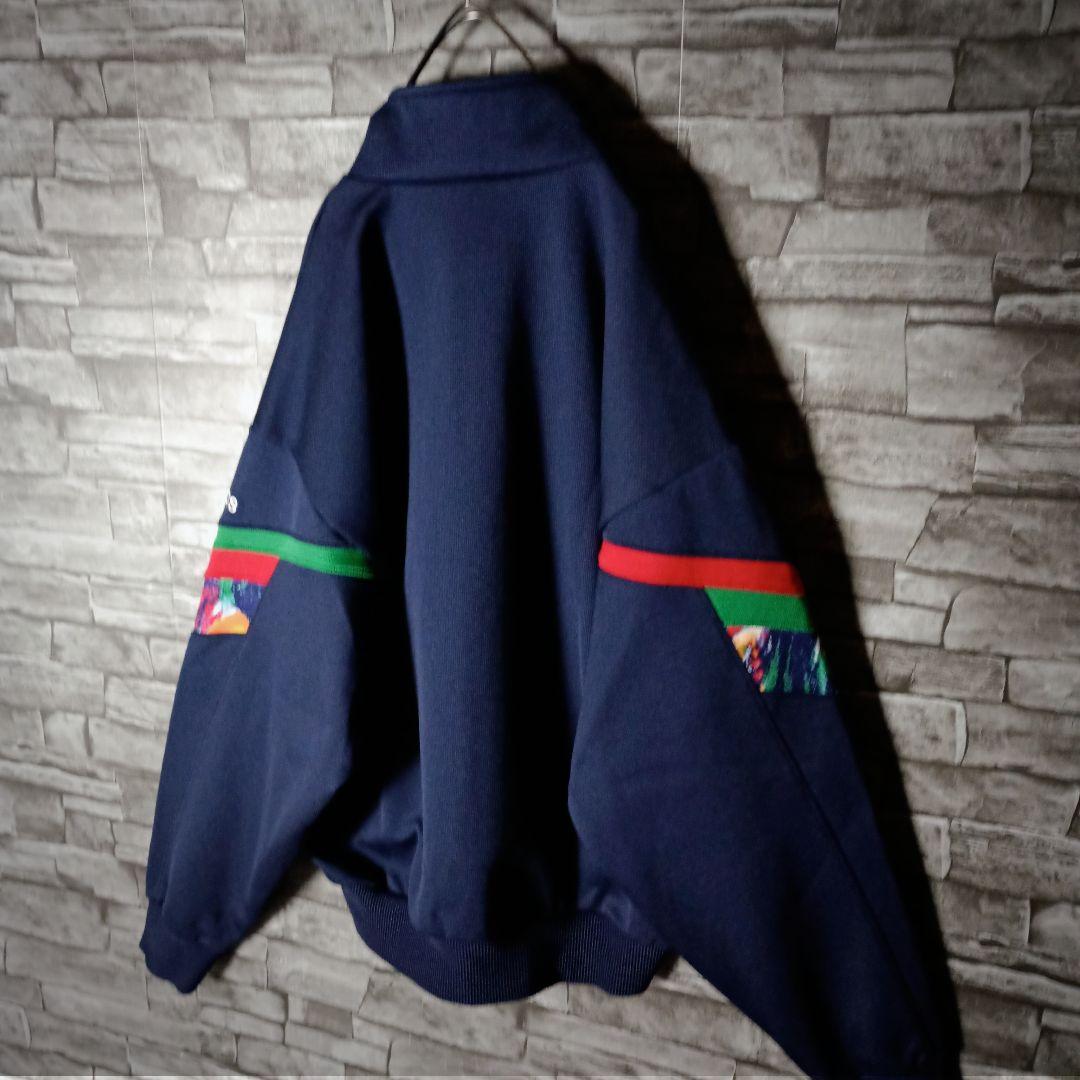 美品80ｓ90ｓ☆デサントアディダスジャージセットアップ 刺繍ロゴ 3ライン