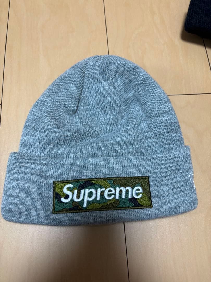 Supreme New Era Box Logo Beanie Grey - メルカリ