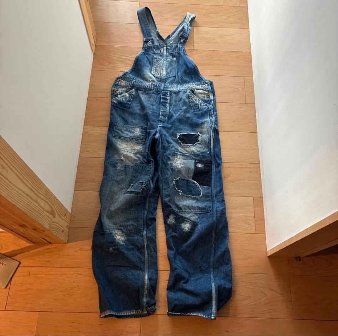 激レア！ユニオンサプライ ダメージ加工オーバーオール - メルカリ