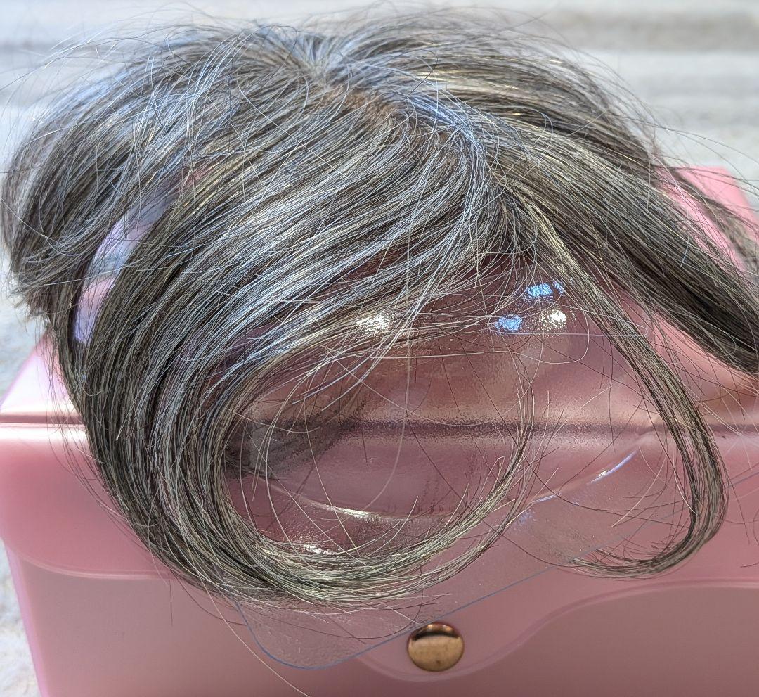 新品】定価15万 WIG YUKI 最高級部分ウィッグ 人毛50% グレーヘア