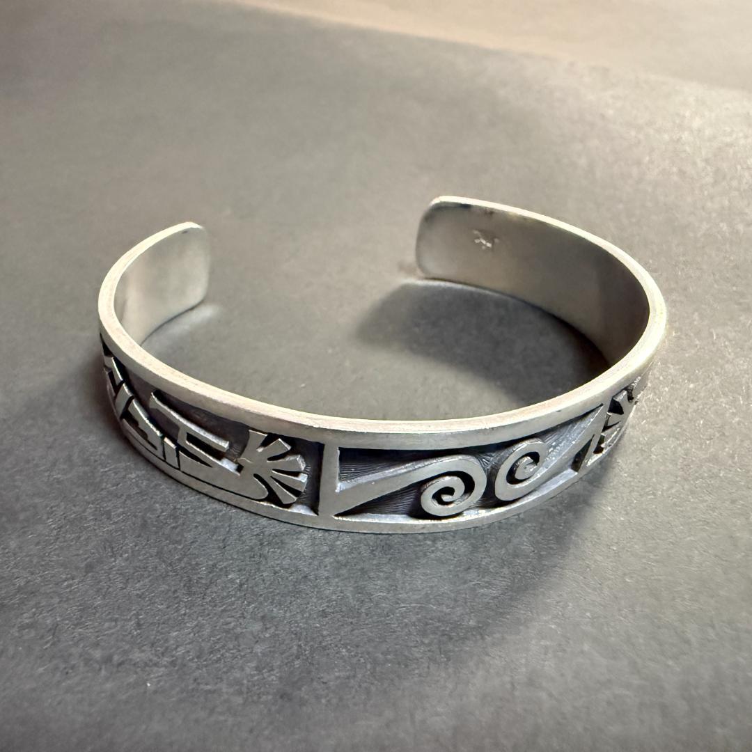 【一点物】ホピ族オーバーレイバングル Clifton Mowaクリフトンモワ製作