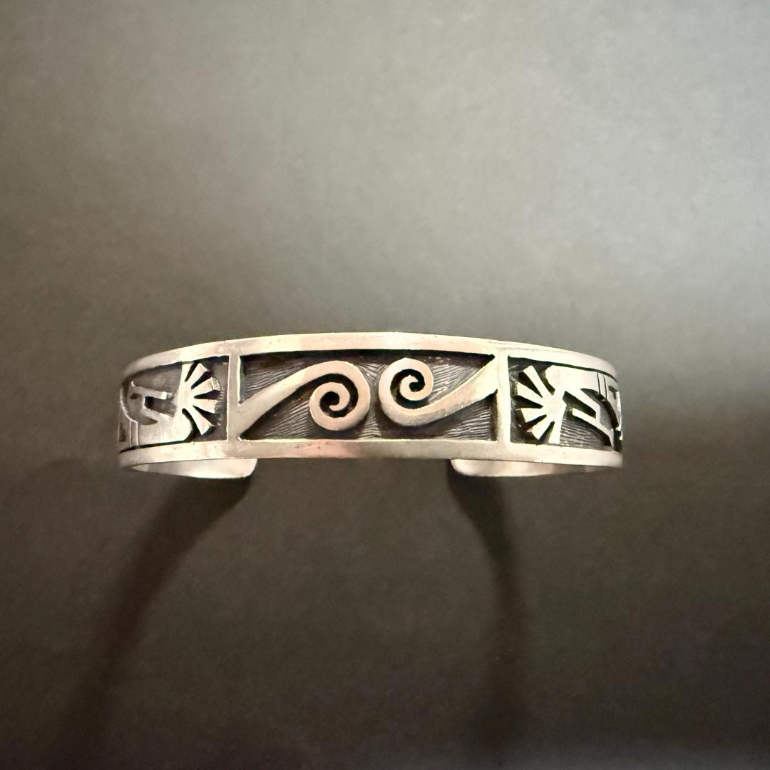 【一点物】ホピ族オーバーレイバングル Clifton Mowaクリフトンモワ製作