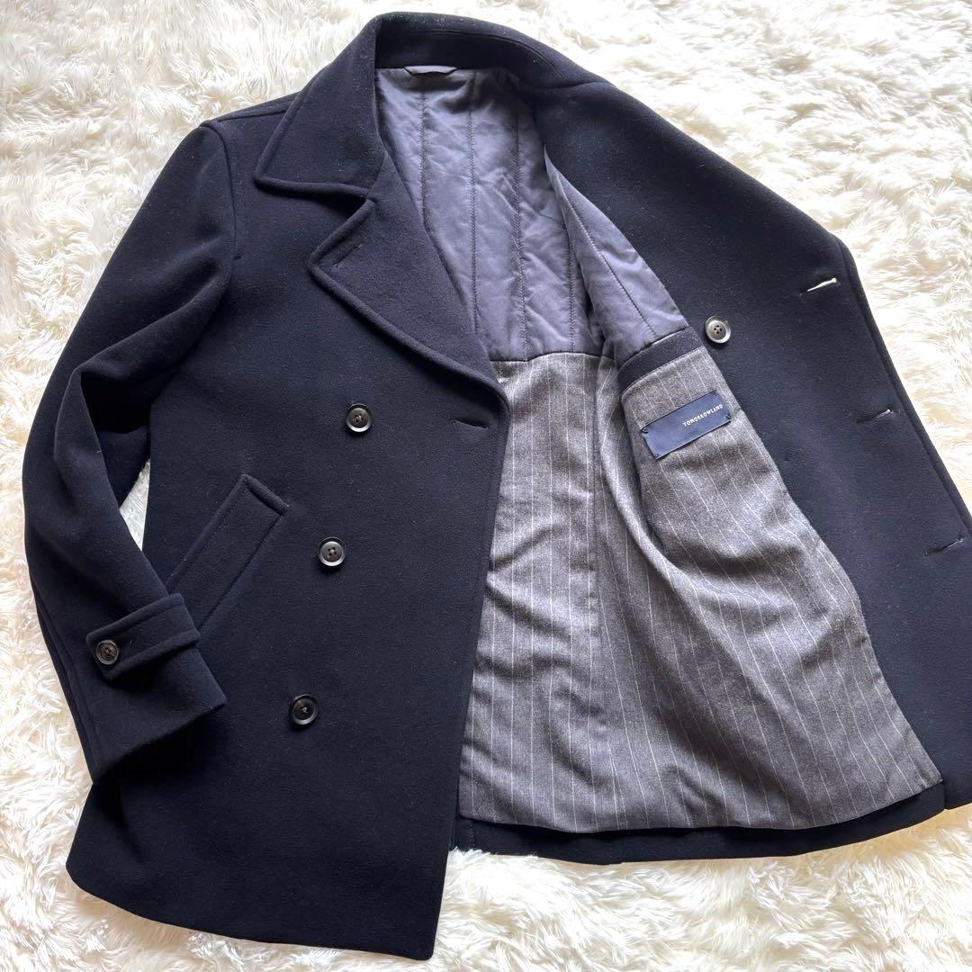 ✨美品✨トゥモローランド　ピーコート　カシミヤ混　ストライプ裏地　中綿入り　M c-2508-13085408901_49.jpg