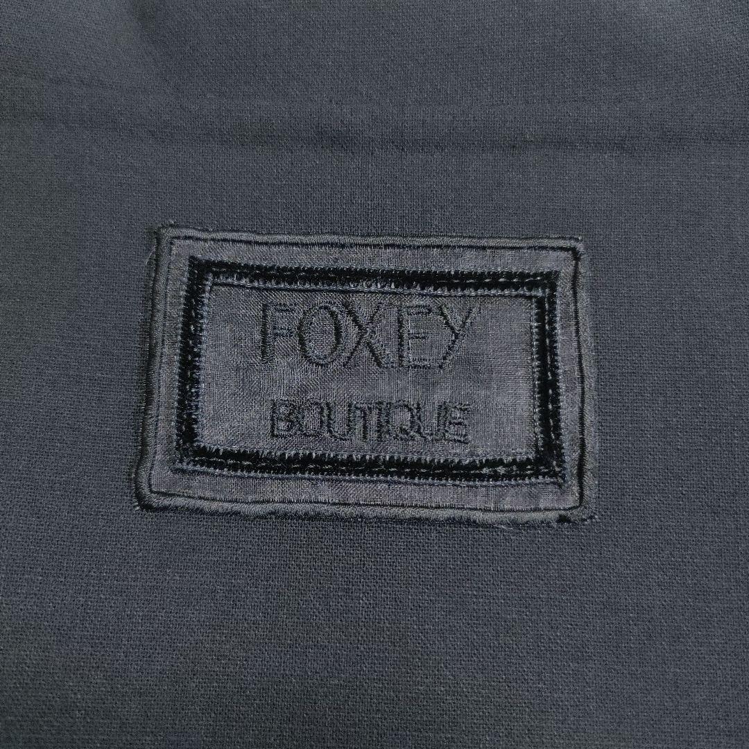 美品✨FOXEY ショールカラーダブルジャケット 黒 ウッドボタン 38