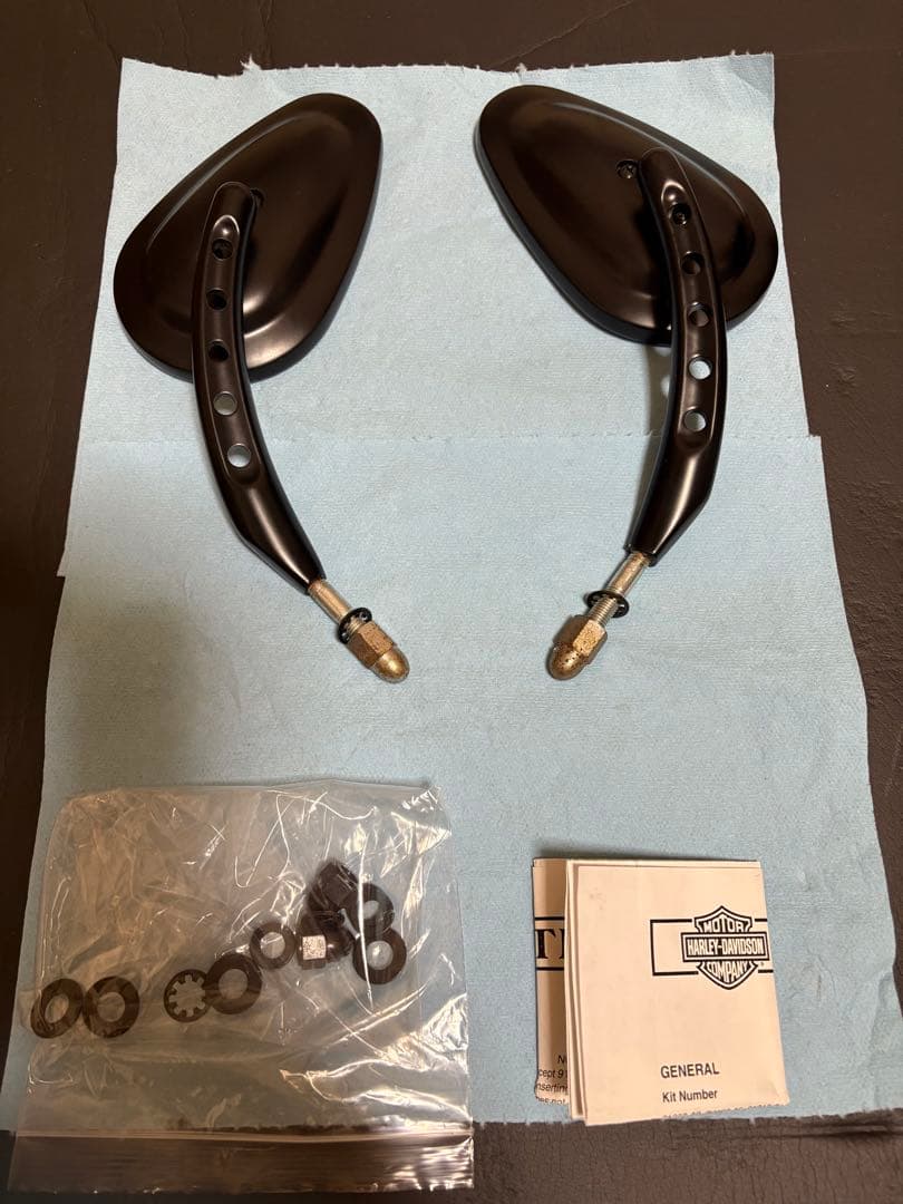 ハーレー純正　バックショット　ミラー　サテンブラック　美品 Harley Davidson（ハーレー・ダビッドソン） 純正 バックショット