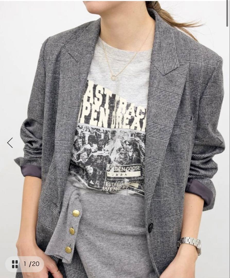 L'Appartement GLENCHECKSINGLE JACKET 日本製 GLEN CHECK SINGLE JACKET（テーラードジャケット）｜L'Appartement