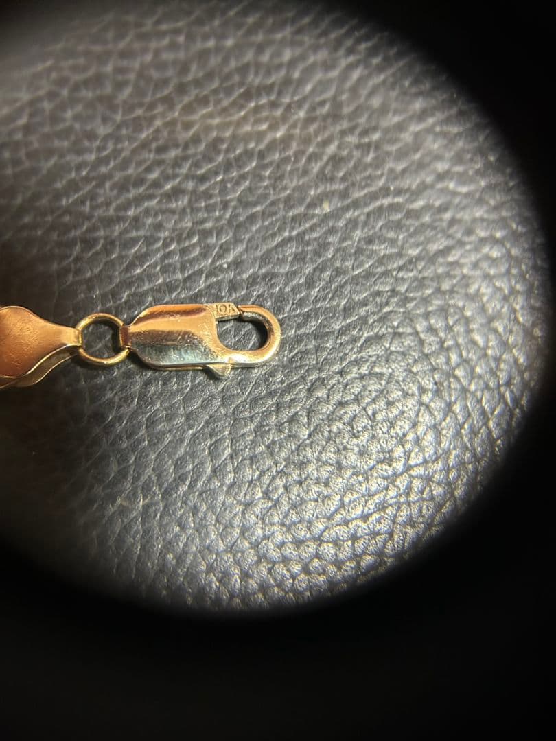 10K ブレスレット アバランチ 幅10㎜ 23㎝ 激レア 極太 金 ゴールド