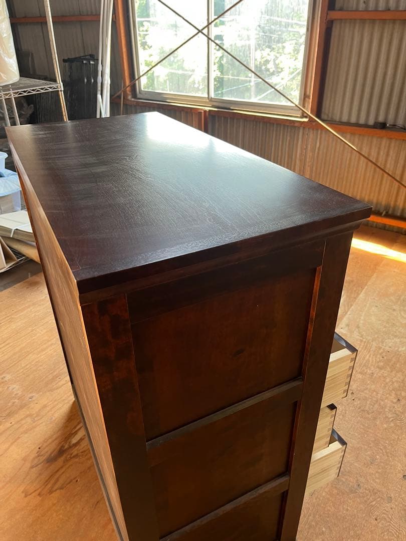 北海道民芸家具 クラレインテリア 樺桜 木製タンス 6引き出し - メルカリ