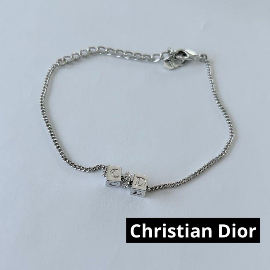 Christian Dior ディオール シルバー ロゴ ブレスレット - メルカリ