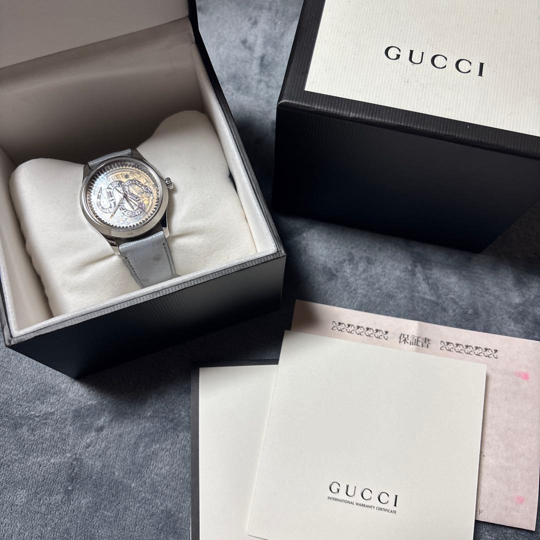 GUCCI 腕時計(クォーツ) シルバー/ライトブルー - メルカリ