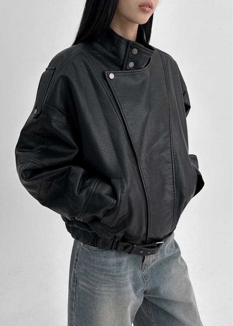 black up ブラックアップ　レザージャンパー ライダース BLACKUP（ブラックアップ） レザージャケット ライダース 「MADE