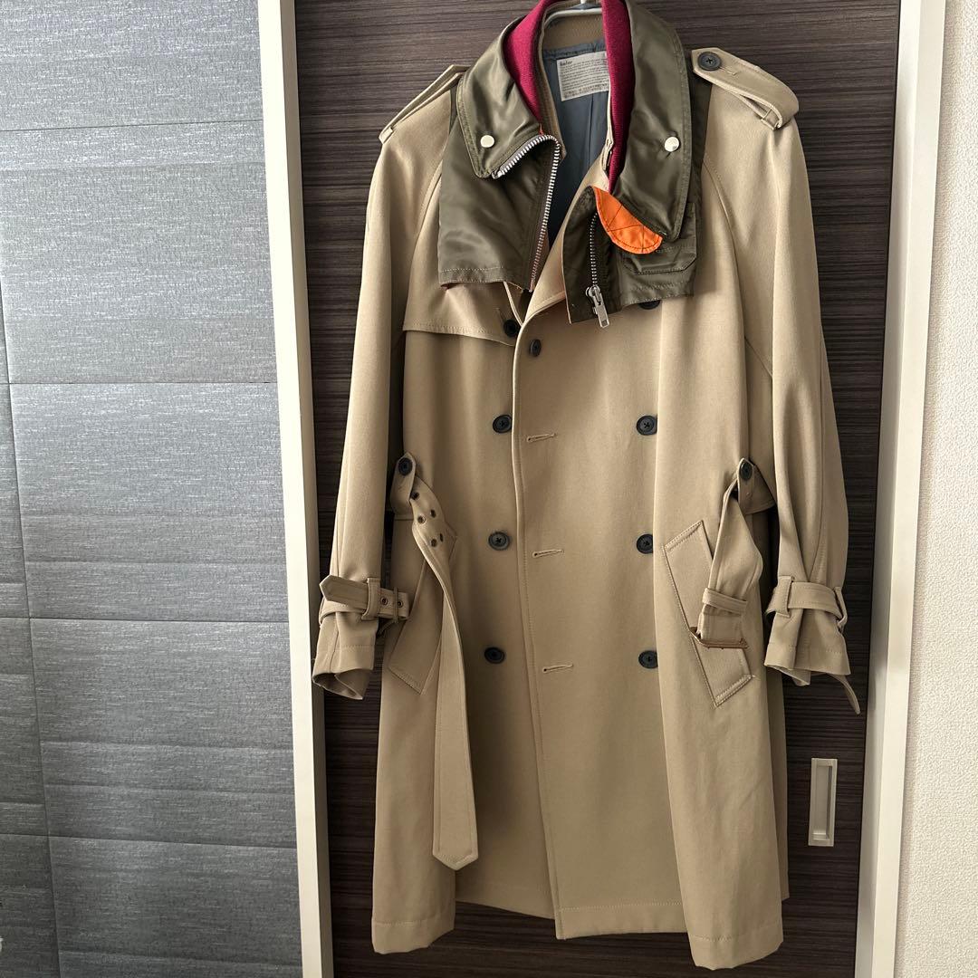 kolor ベージュ ドッキングトレンチコート 2 2WAY仕様ゴールド釦ヨークトレンチコート