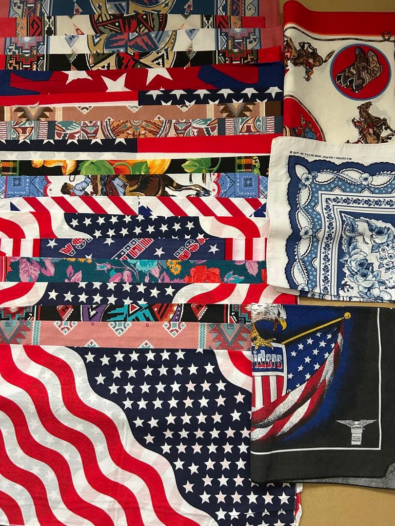 80s 90s アメリカ製バンダナ 20枚セット PF - メルカリ