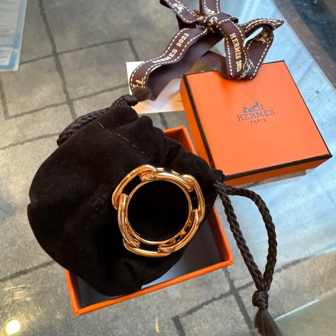 新品】スカーフリング 90 《レガート》 エルメス シェーヌダンクル