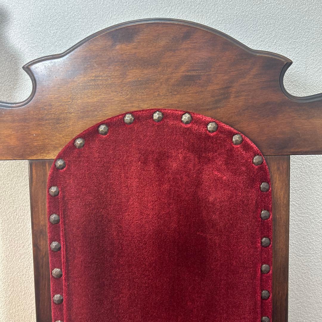 ☆昭和レトロ 当時物 高級感のある椅子 赤 布張り 木製☆