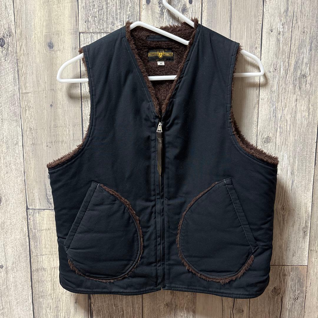 butcher products フィールドベスト ネイビー 40 - メルカリ