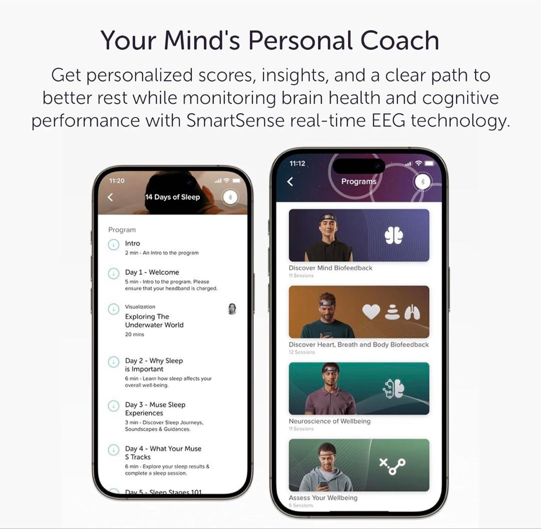 し*る様 脳波デバイス MuseS マインドフルネス【日本語マニュアル付き】
