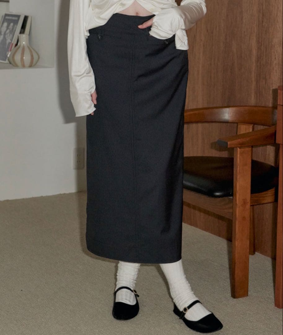 GIUNON / front pocket stripe skirt - メルカリ