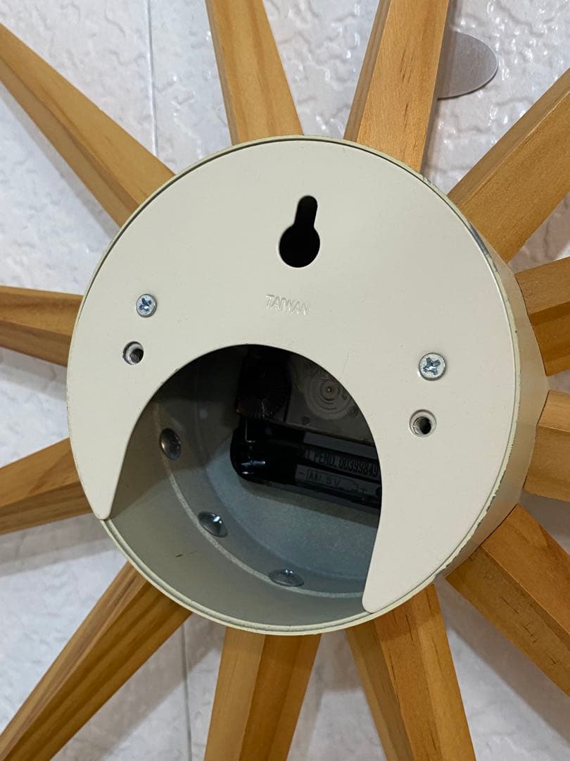 ②⭐️【全国送料無料】ビンテージ　ミッドセンチュリー　サンバースト クロック　時計