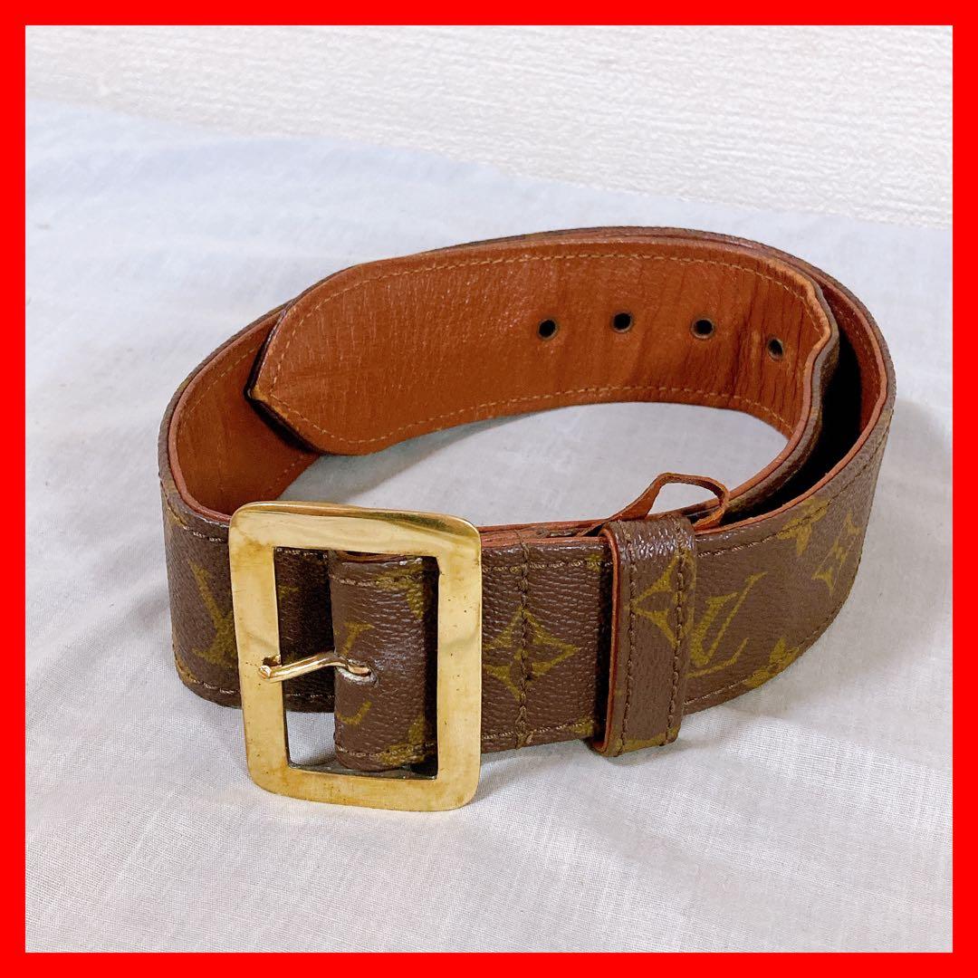 681 ルイヴィトン モノグラム　ベルト　レディース　ゴールド金具 楽天市場】LOUIS VUITTON ルイ ヴィトン モノグラム サンチュール