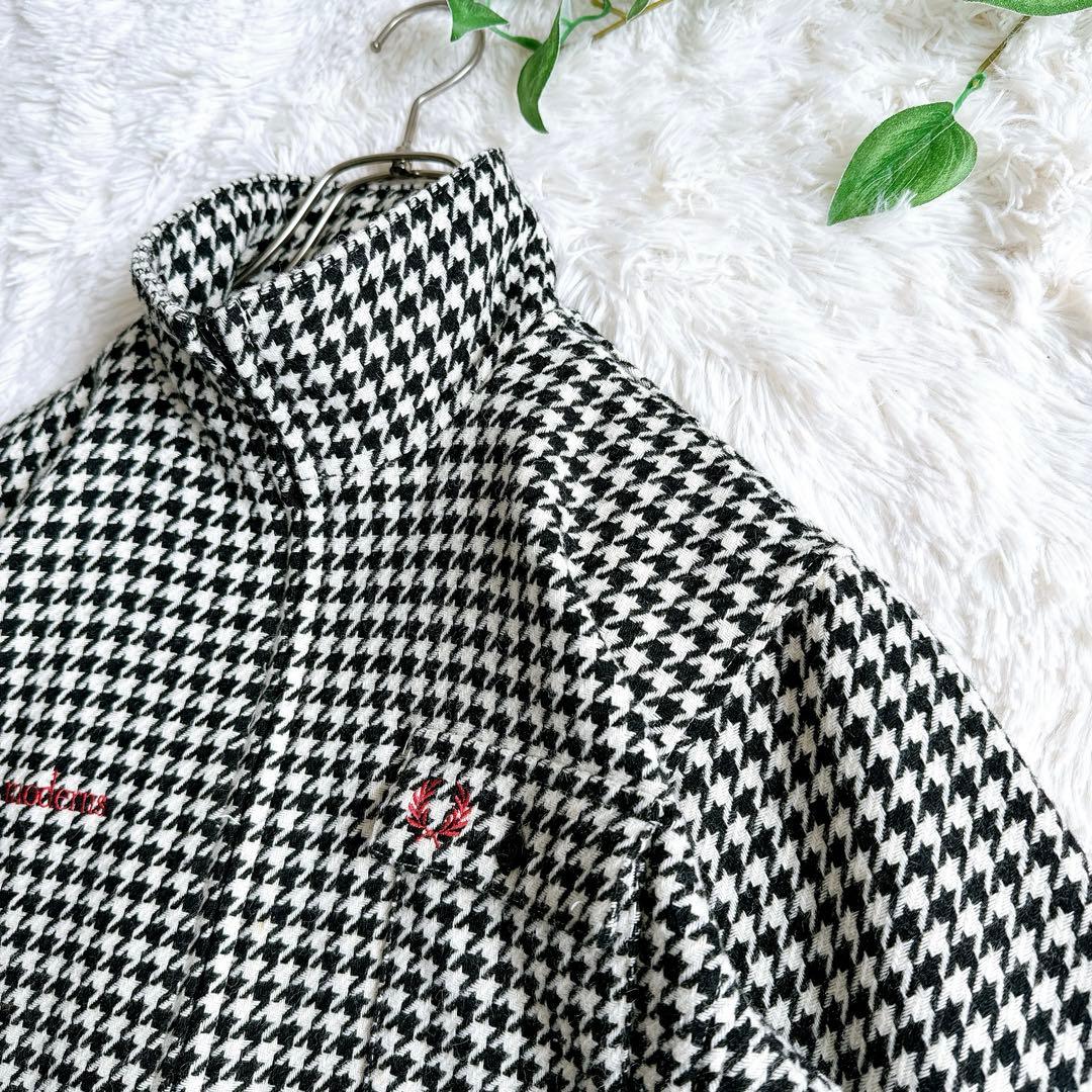 フレッドペリー 千鳥格子柄 ハリントンジャケット ブルゾン Mサイズ