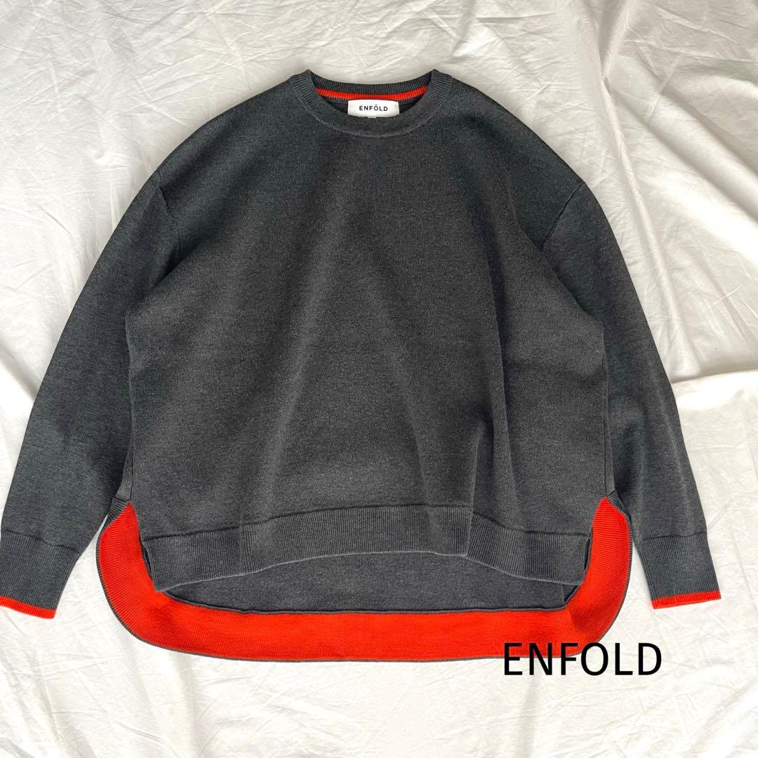 美品】ENFOLD CASH TOUCH ニットプルオーバー バイカラー - メルカリ