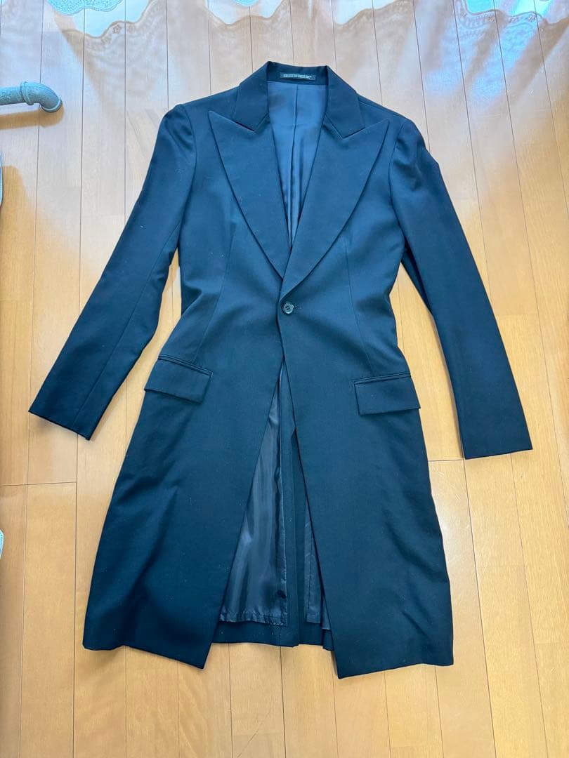 ヨウジヤマモト　ロングジャケット yohji yamamoto - pour homme | 刺繍入5ポケットJKT / ロング