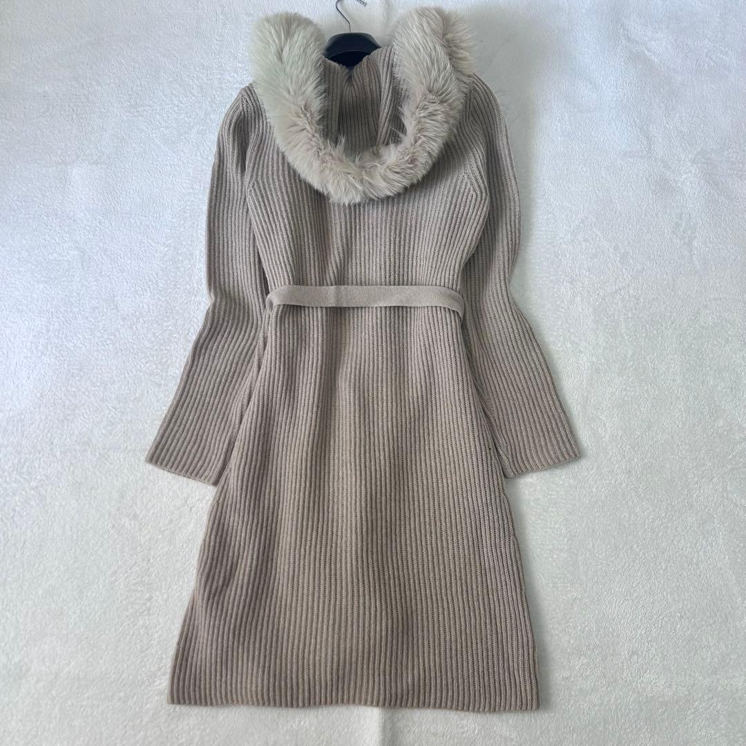 キャメル100%✨マックスマーラ フォックスファー ベルト ふんわり