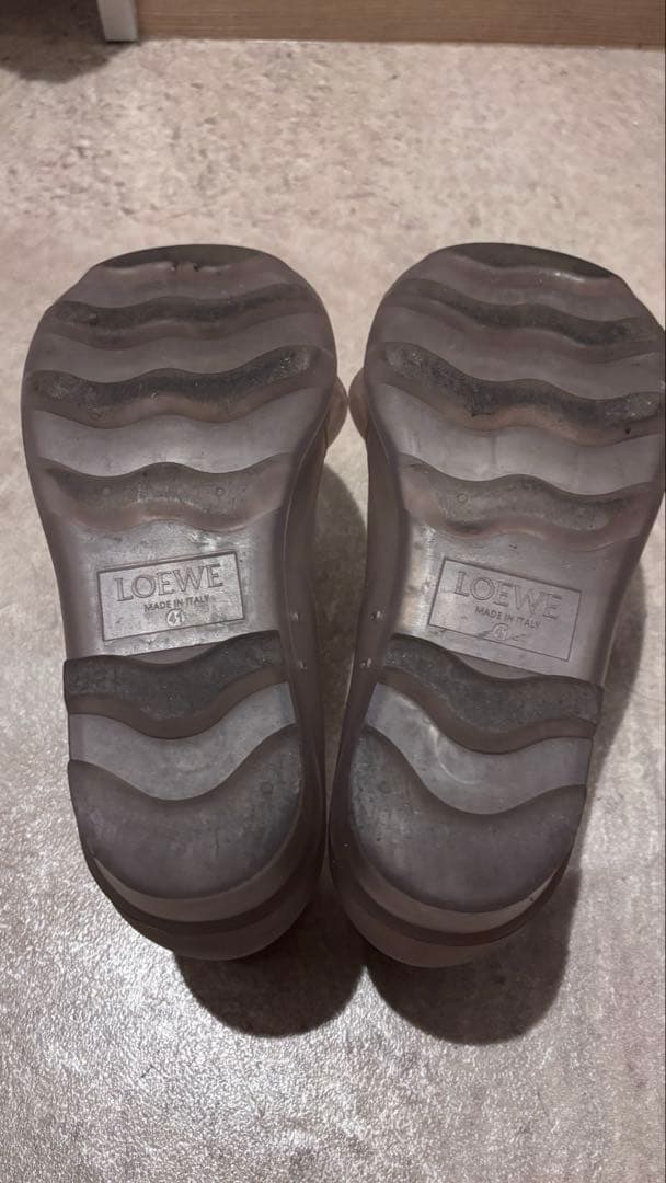 LOEWE ラバーブーツ　クリア　41
