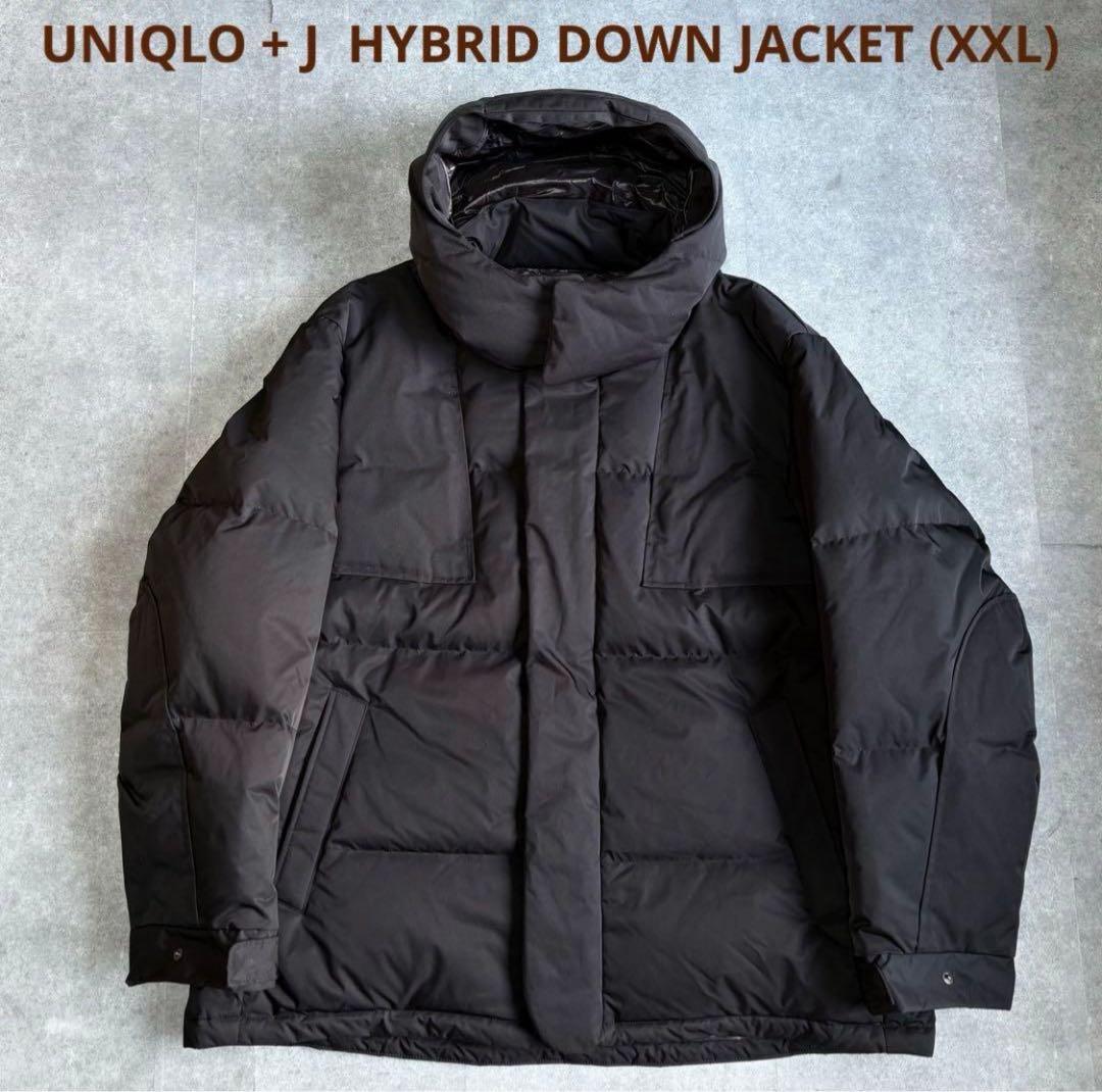 UNIQLO + J HYBRID DOWN JACKET 希少XXL ブラック UNIQLO +J Jil Sander Hybrid Down Jacket BLACK WOMEN XL Size Japan