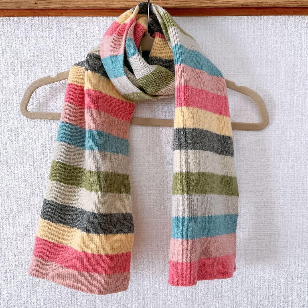 GAP】カラフルボーダーマフラー - メルカリ