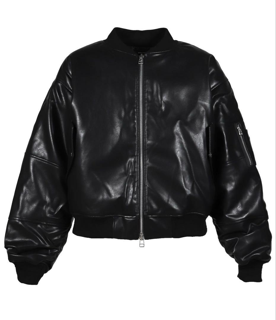完売品 ✨️ BREATH FAUX LEATHER BOMBER JACKET | Shop at Mercari