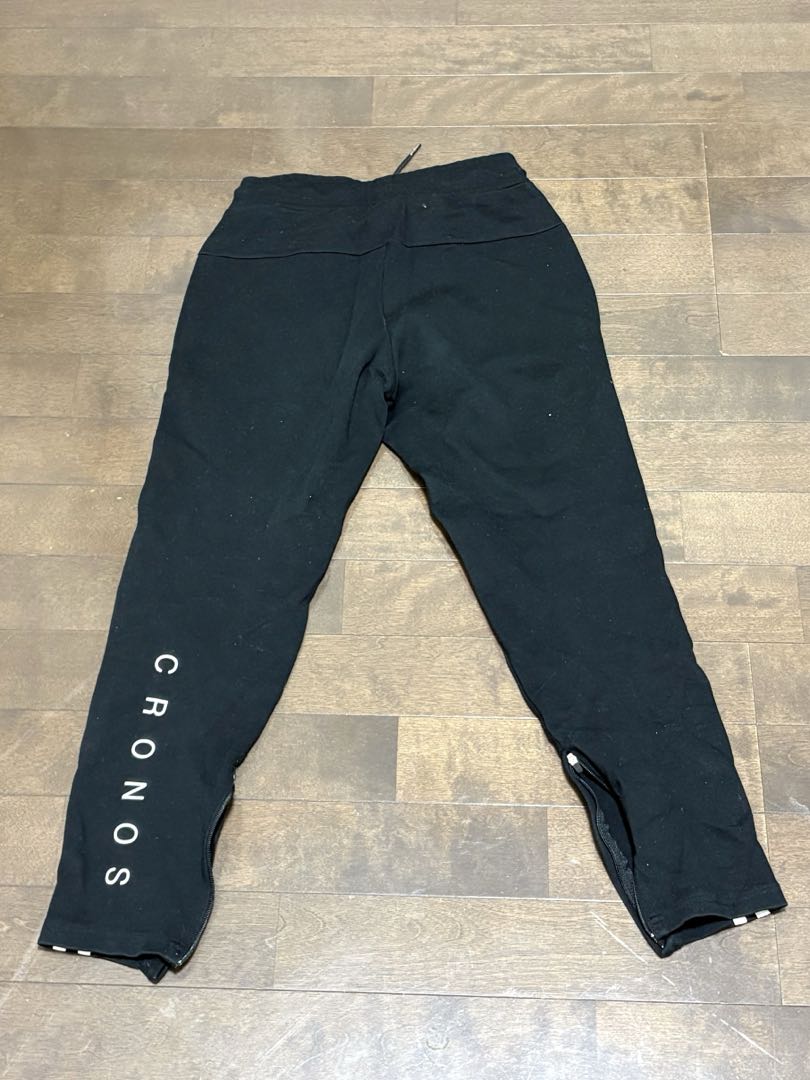 CRONOS ブラック サイドストライプ ジョガーパンツ - メルカリ