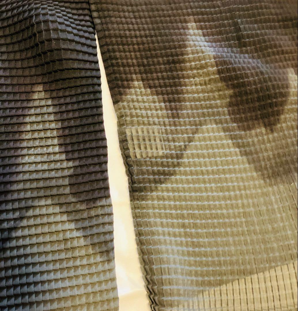 イッセイミヤケ プリーツプリーズ 墨絵模様 裾長目