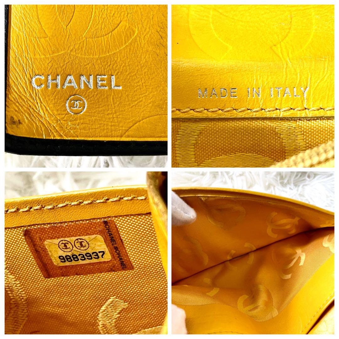 シャネル　CHANEL カンボンライン　長財布　折り財布　レザー　ブラック　黒