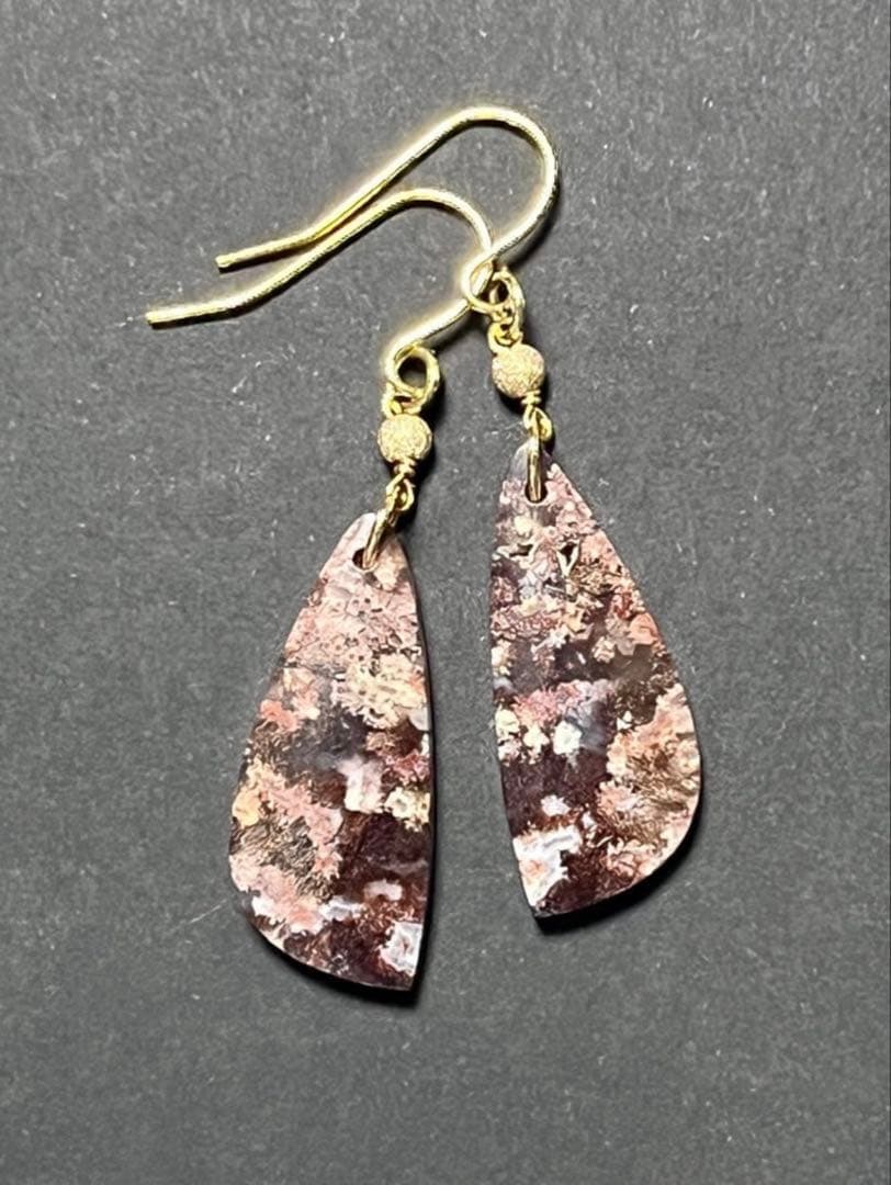 maumaumau 様専用 14kgf レッドモスアゲートピアス