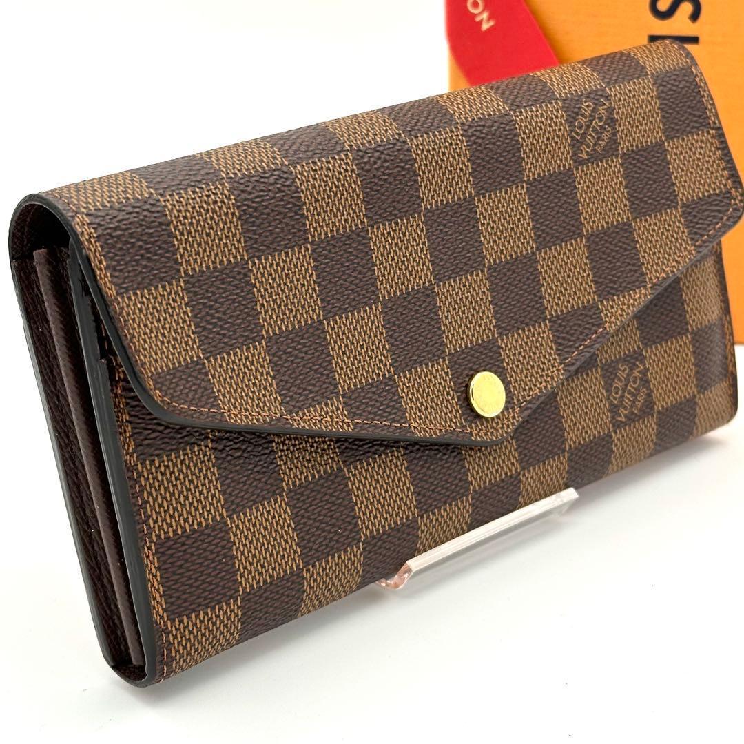 極美品】ルイヴィトン ダミエ エベヌ ポルトフォイユ サラ 長財布