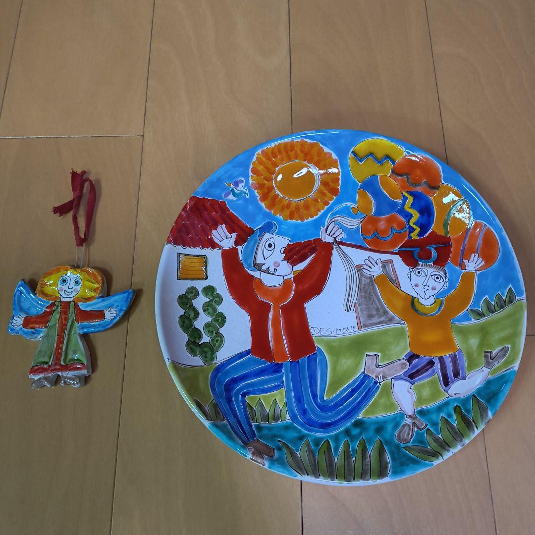 DESIMONE】デシモーネ 絵皿 人形 イタリア 2点セット - メルカリ
