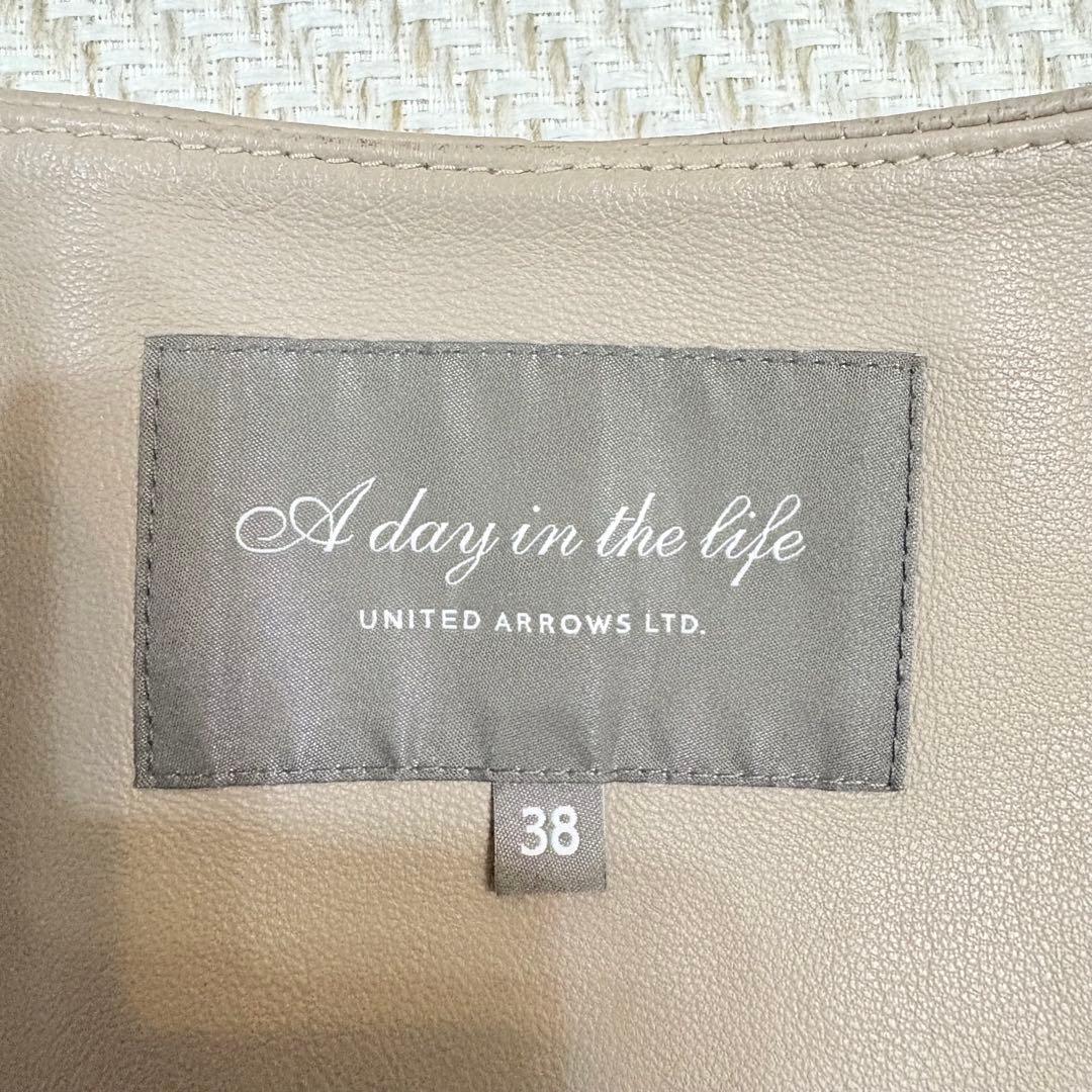 極美品✨ユナイテッドアローズ アデイインザライフラムレザー ノーカラーライダース