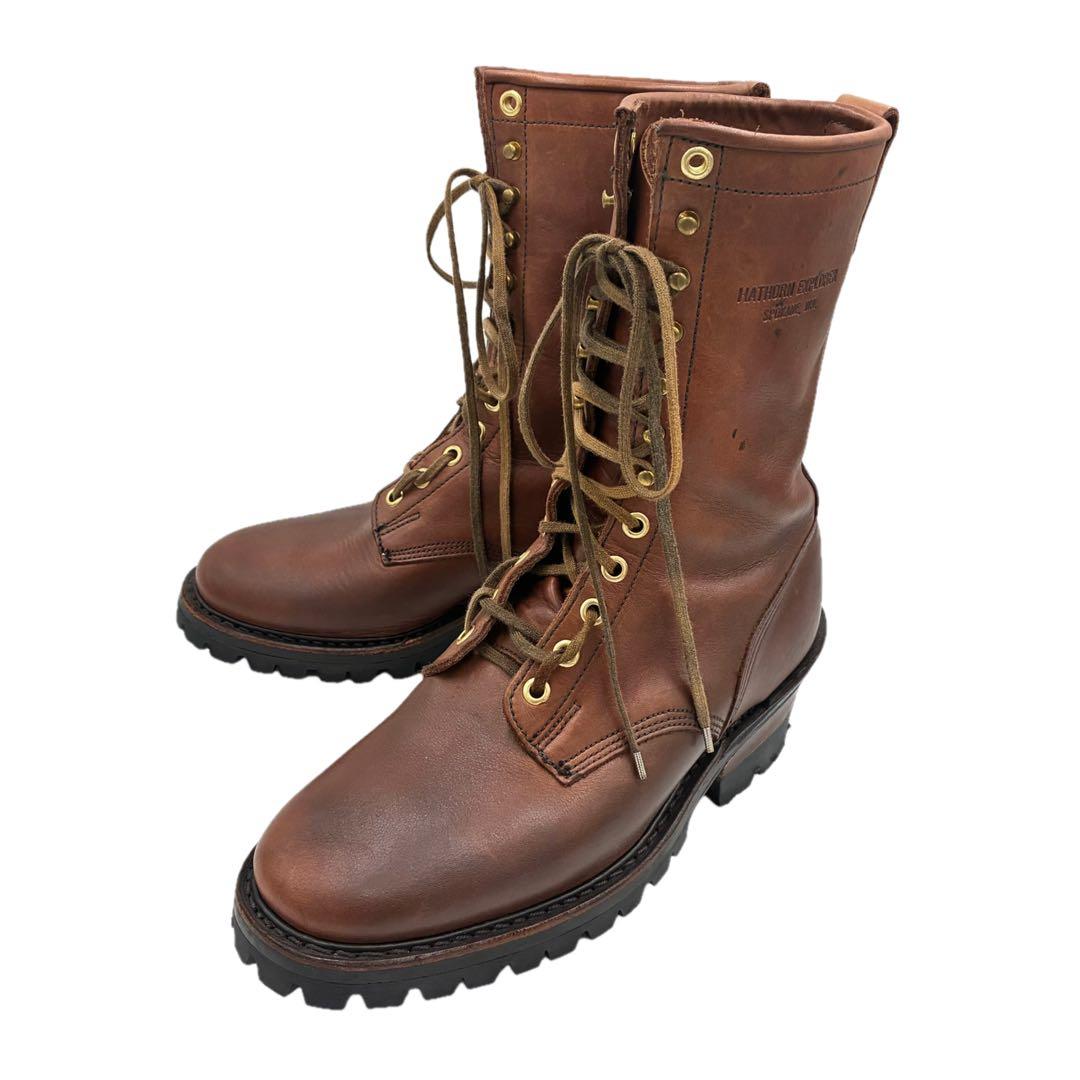 極美品✨HATHON✨ ロガーブーツ26cm ブラウン 8E