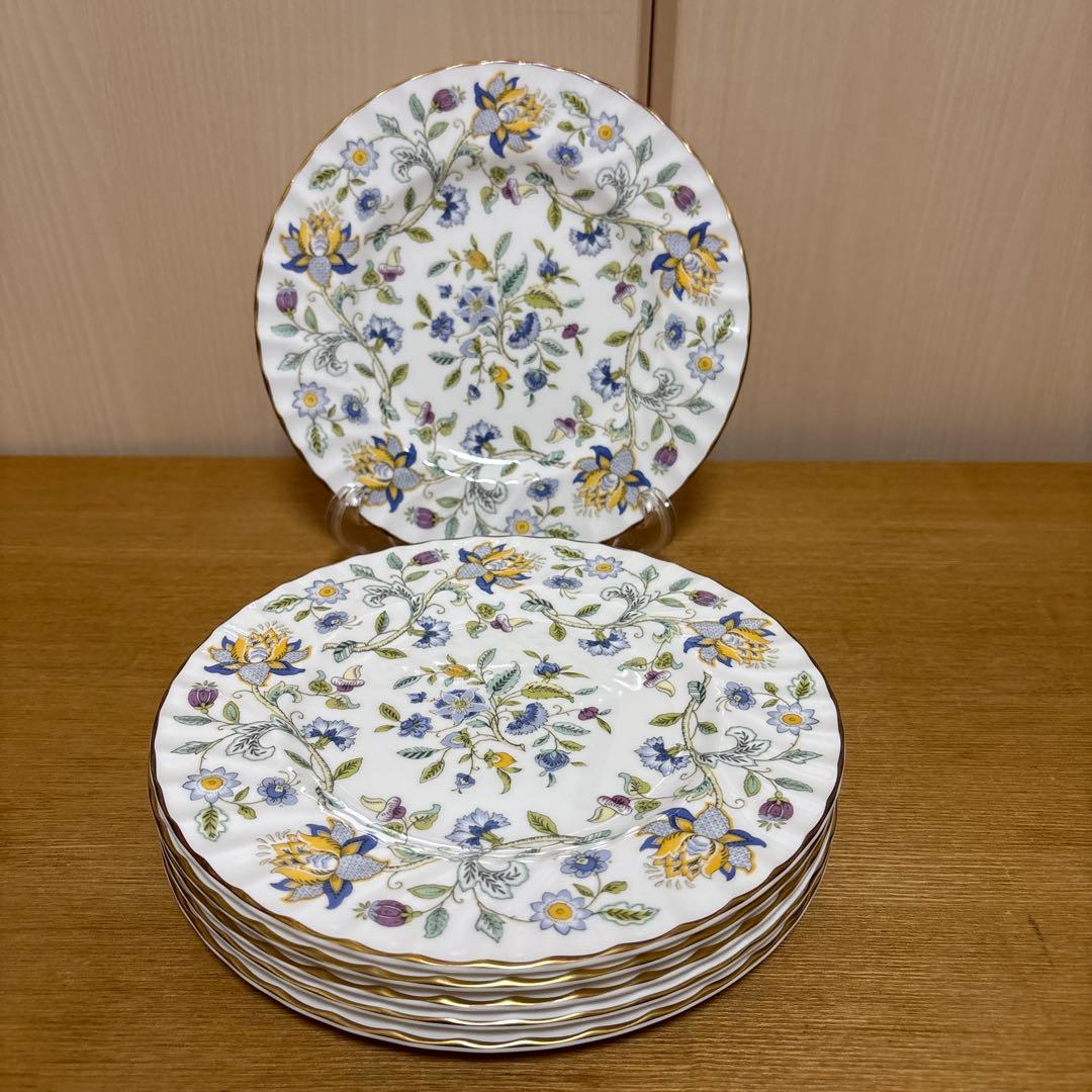 ミントン　50th アニバーサリー　ハドンホールブルー　ゴールドライン　プレート ミントン ハドンホールブルー ブレッド＆バタープレート（50周年記念