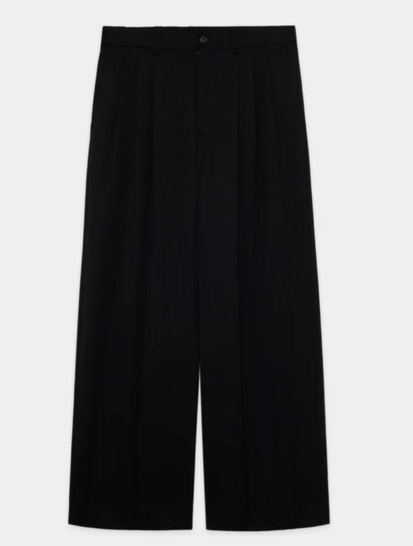 スーツ MARKAWARE WOOL GABARDINE WIDE TROUSERS MARKAWARE - SUPER 160's WOOL GABARDINE TRIPLE PLEATED WIDE