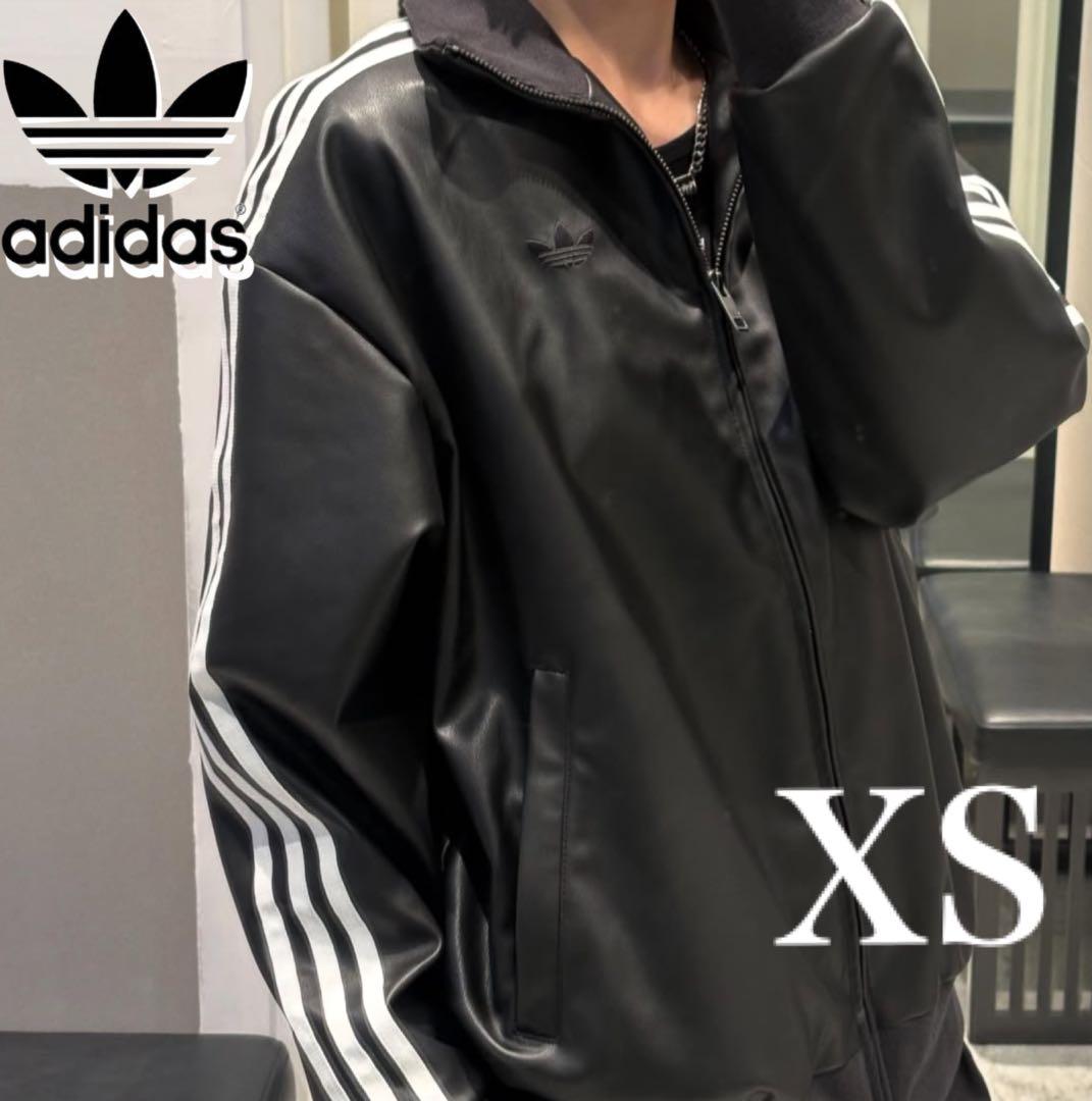 新品XS】窪塚洋介 アディダス フェイクレザージャケットトップ