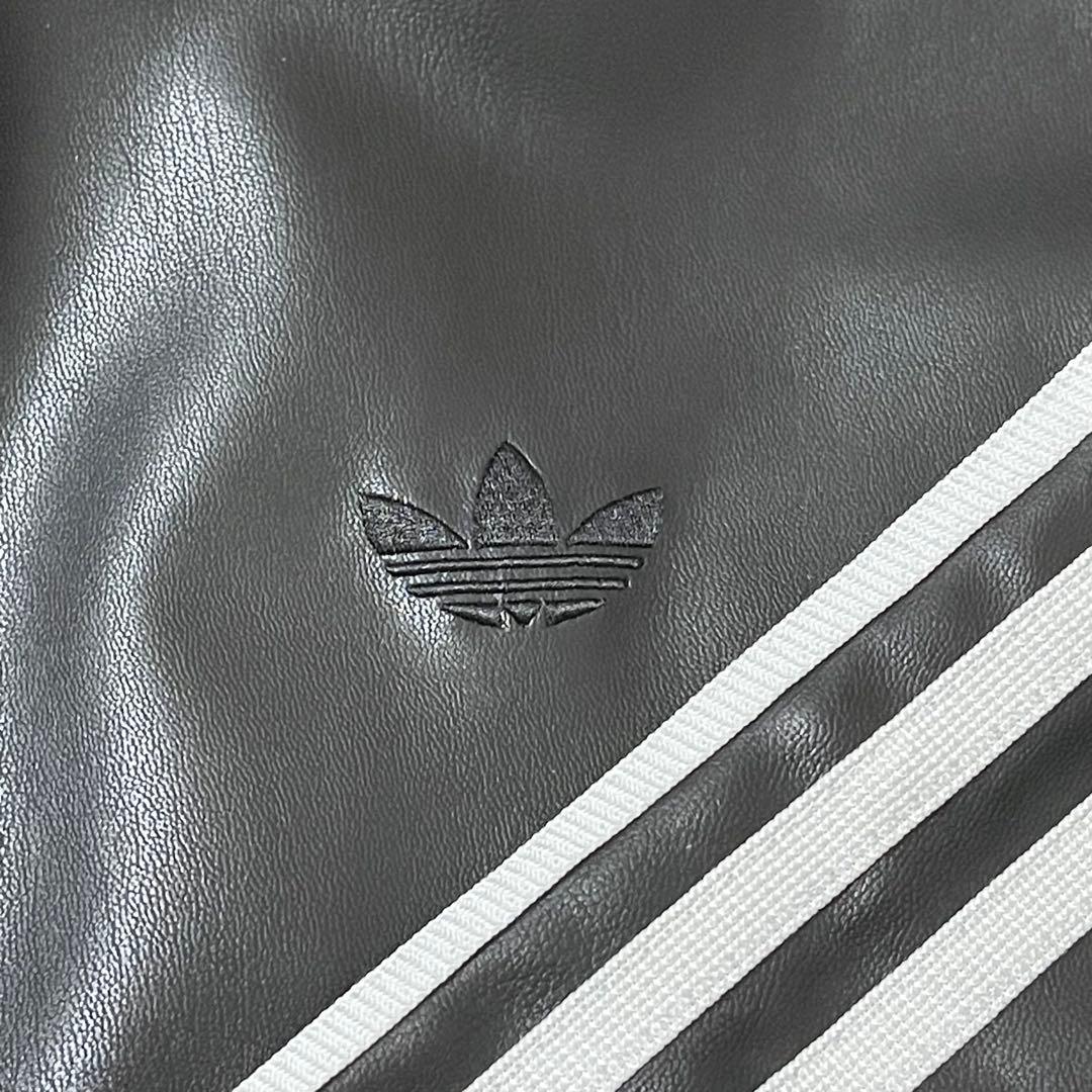 新品XS】窪塚洋介 アディダス フェイクレザージャケットトップ