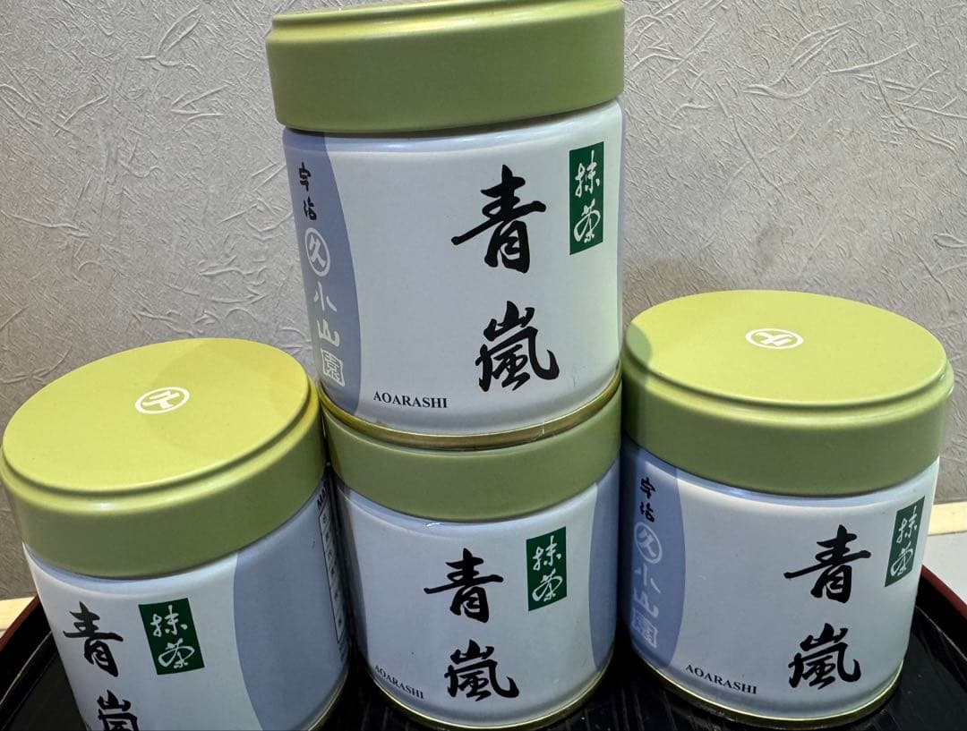 小山園　青嵐4缶セット 抹茶 宇治 丸久小山園 青嵐 200g 缶詰（あおあらし） 濃茶 薄茶 茶道